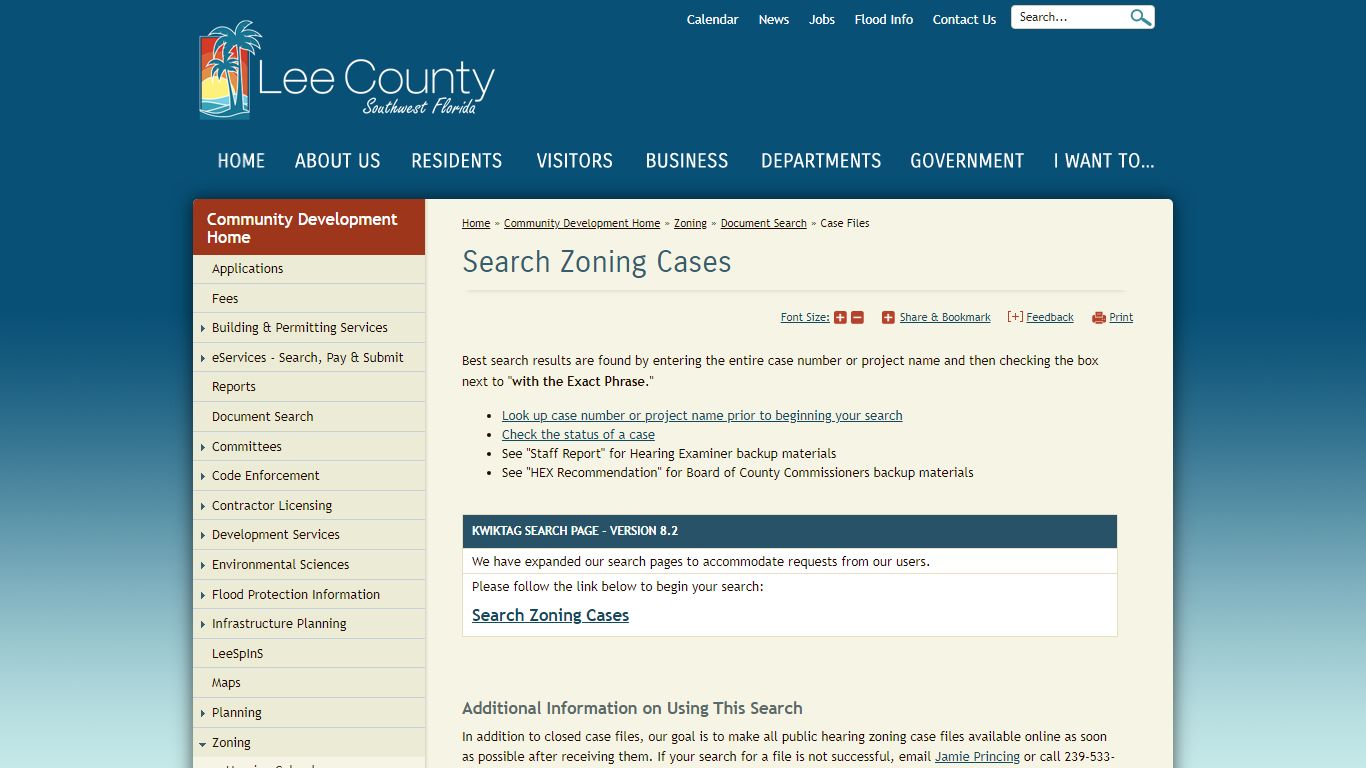 Search Zoning Cases - Lee County Southwest Florida