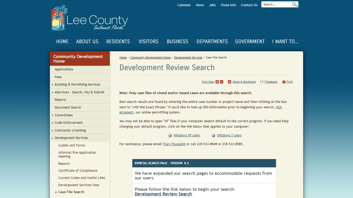 Development Review Search - Lee County Southwest Florida